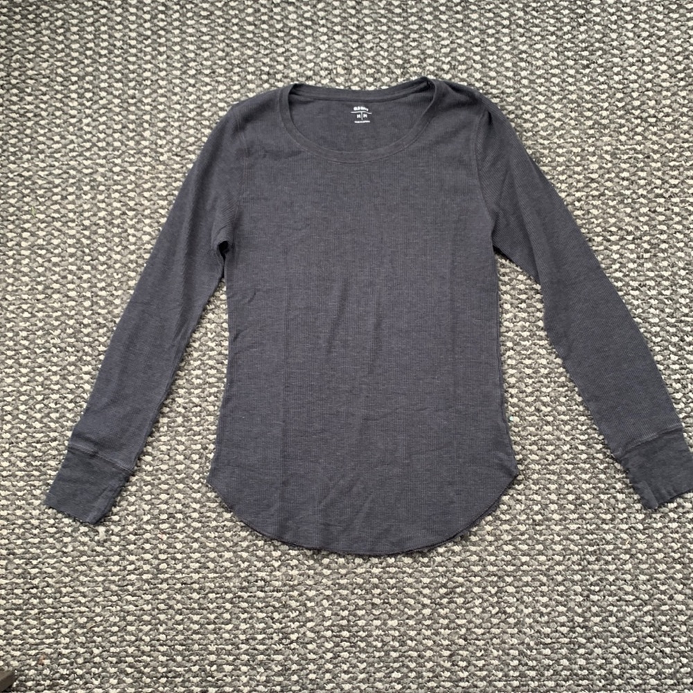 Old Navy Charcoal Grey Thermal Pajama Top